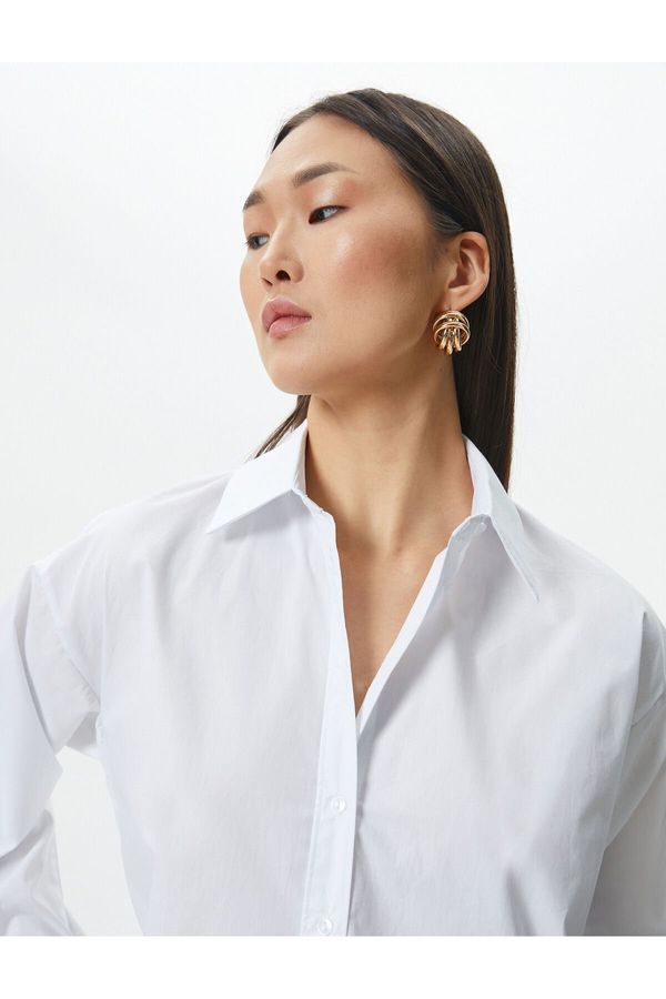 Koton Koton Basic Poplin Shirt Long Sleeve Buttoned Cotton