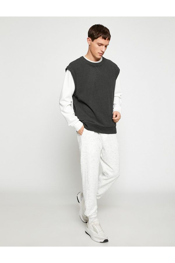 Koton Koton Basic Sports Sweatpants with Lace Waist Pocket Detail