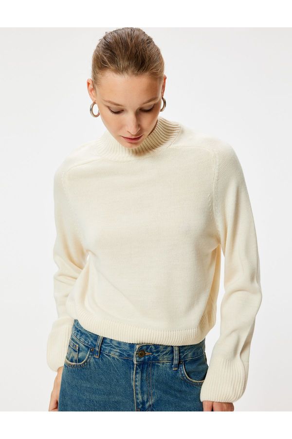 Koton Koton Basic Stand Collar Knitwear Sweater Long Sleeve