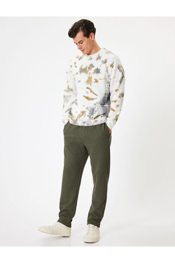 Koton Koton Basic Sweatpants with Waist Tie and Pocket Detail, Cotton