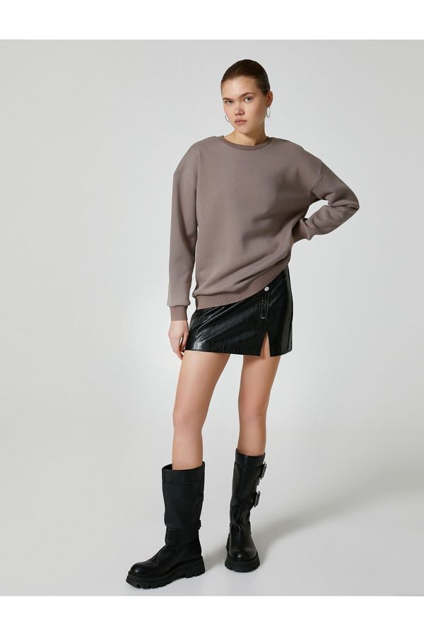 Koton Koton Basic Sweatshirt Crew Neck Long Sleeve