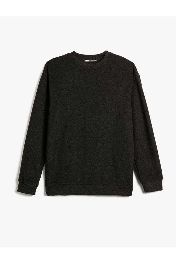 Koton Koton Basic Sweatshirt Relaxed Fit Crew Neck Long Sleeve