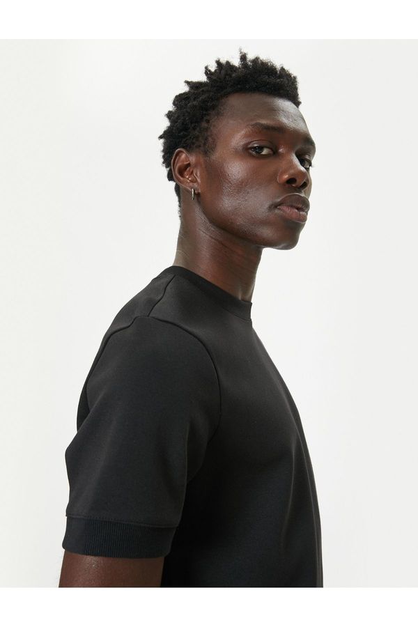Koton Koton Basic T-Shirt Crew Neck Short Sleeve Textured Cotton