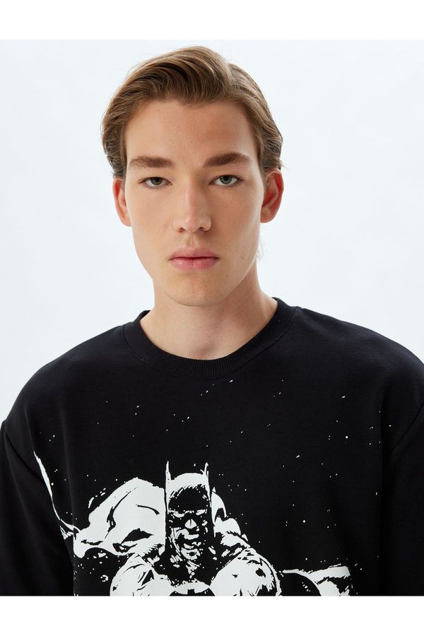 Koton Koton Batman T-Shirt Licensed Oversize Crew Neck Short Sleeve Cotton Blend