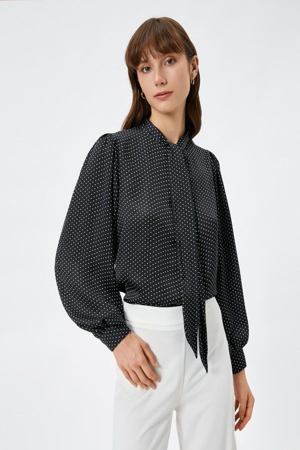 Koton Koton Black Patterned Women's Shirt