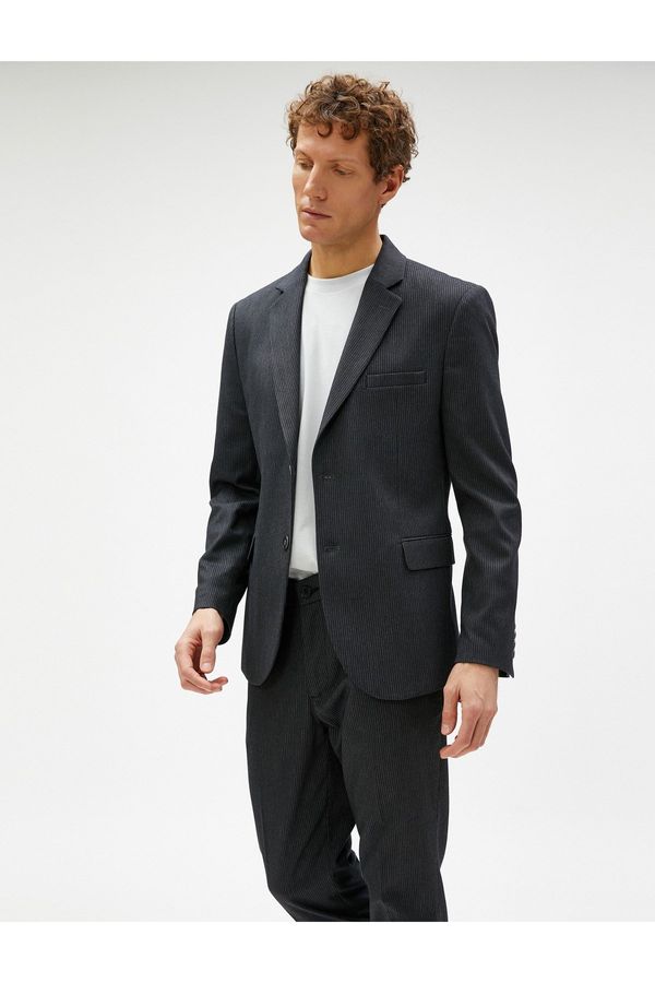 Koton Koton Blazer Jacket with Pocket Detail and Buttons in a Slim Fit