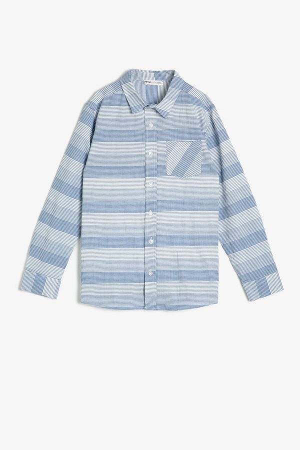 Koton Koton Boy Blue Patterned Shirt