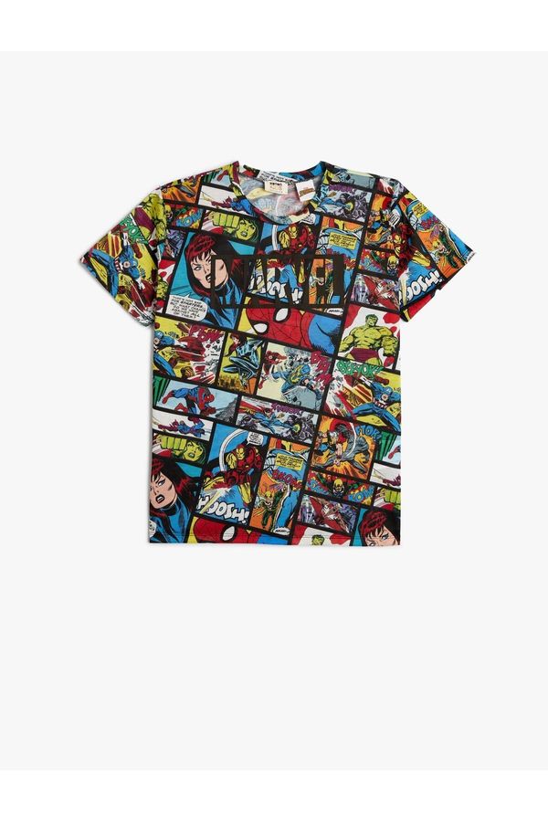 Koton Koton Boy's Marvel T-Shirt Short Sleeve Licensed Crew Neck Cotton