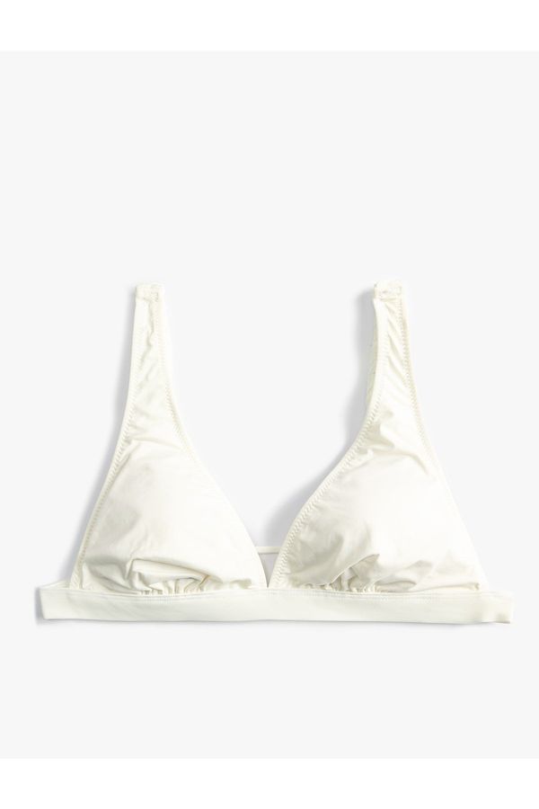 Koton Koton Bralette Bikini vrhovi V-vratu debeli trakovi pokriti