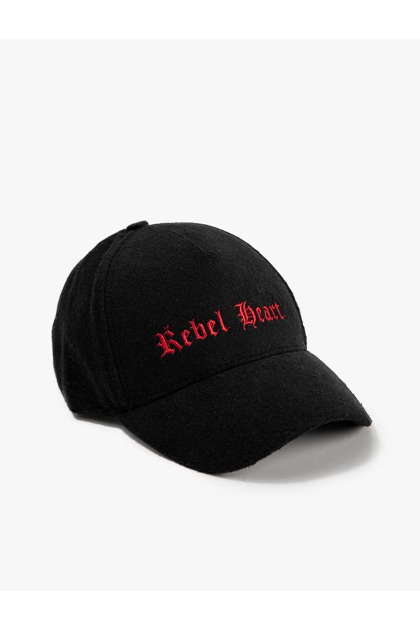 Koton Koton Cap Hat Motto Embroidered