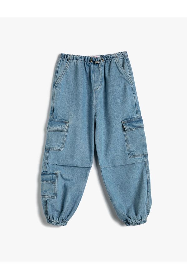 Koton Koton Cargo Jogger Jeans Cotton Flap Pocket Detailed