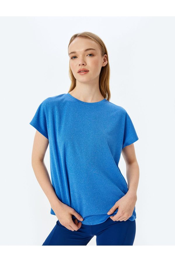 Koton Koton Crew Neck Short Sleeve Oversize Sports T-Shirt