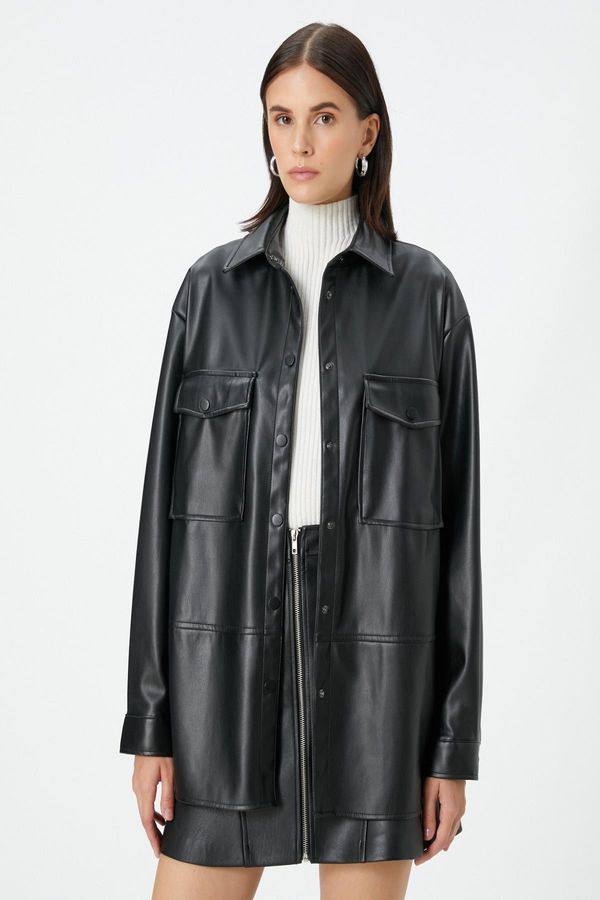 Koton Koton črna ženska jakna