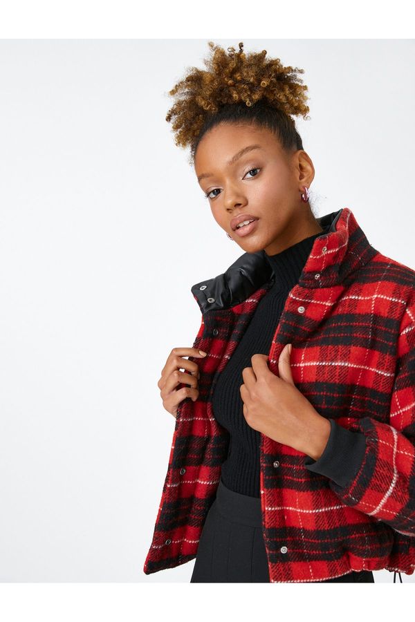 Koton Koton Crop Down Jacket stoječi ovratnik