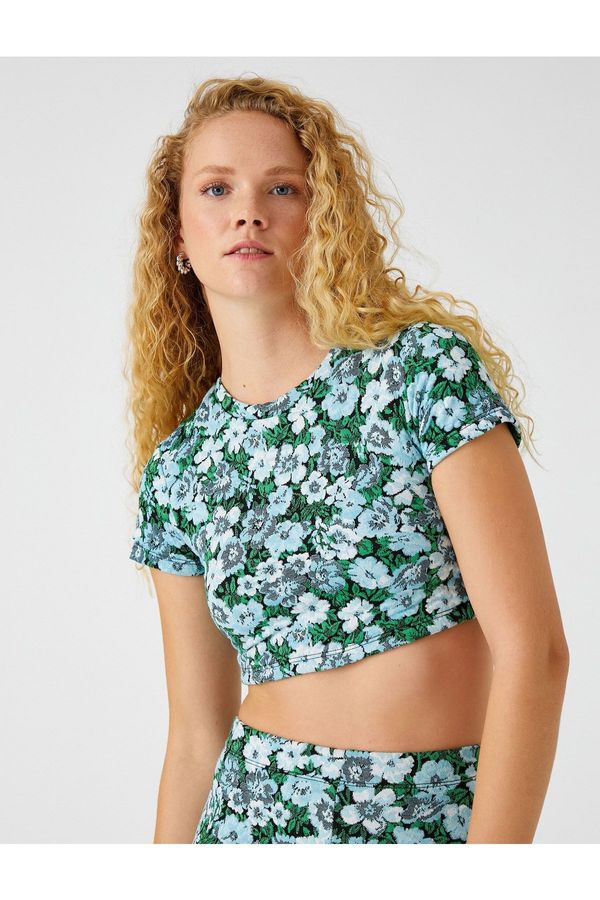 Koton Koton Crop T-Shirt Short Sleeve