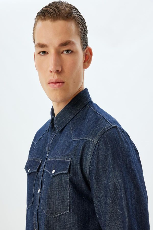 Koton Koton Dark Indigo Men's Jacket
