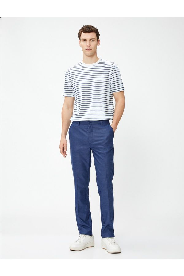 Koton Koton Fabric Trousers, Slim Fit, Button Detailed, Pockets.