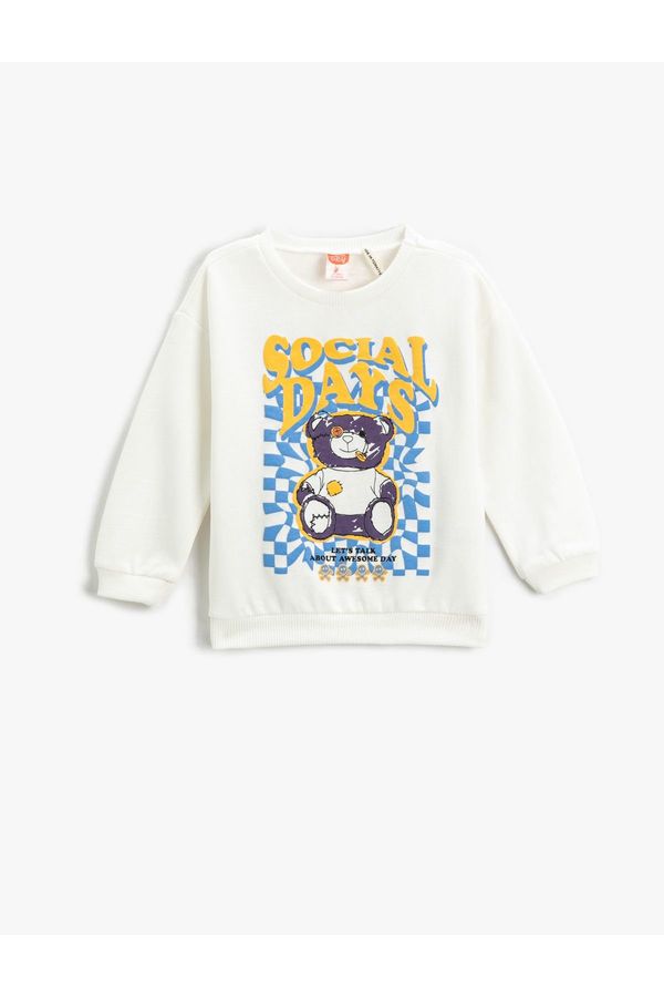 Koton Koton Front And Back Printed Sweatshirt