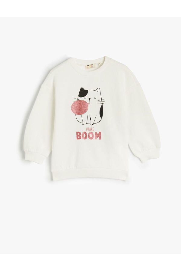 Koton Koton Girls' Ecru Sweatshirt