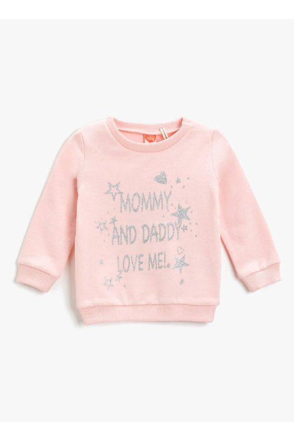 Koton Koton Girls Patterned Pink Sweatshirts 3skg10087ak