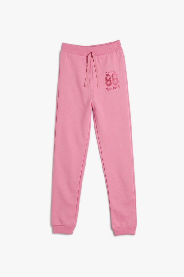 Koton Koton Girls' Pink Sweatpants