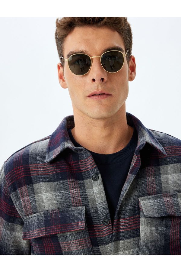 Koton Koton Gray Plaid Men's Adult Shirt
