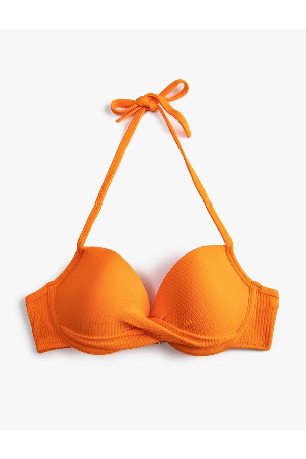 Koton Koton Halterneck Bikini vrh teksturiran