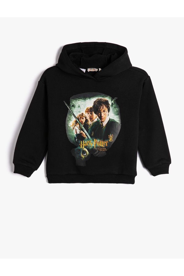 Koton Koton Harry Potter Hooded Sweatshirt Licensed Long Sleeve Raspberry