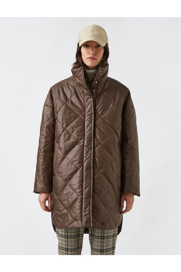 Koton Koton High Neck Quilted Puffer Coat