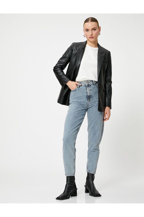 Koton Koton hlače iz jeansa z visokim pasom Crop Leg - Lucy Jean