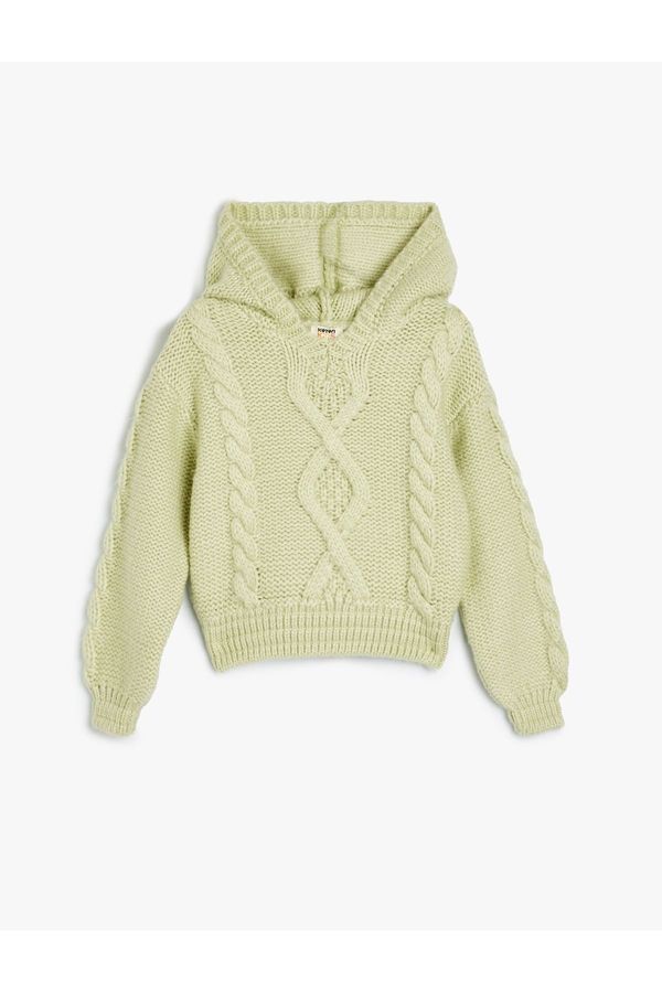 Koton Koton Hooded Knitted Sweater Long Sleeve