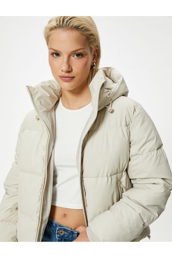 Koton Koton Hooded Puffer Jacket with Pockets and Zipper