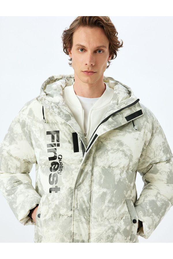 Koton Koton Hooded Puffer Jacket Zippered Wind Flap