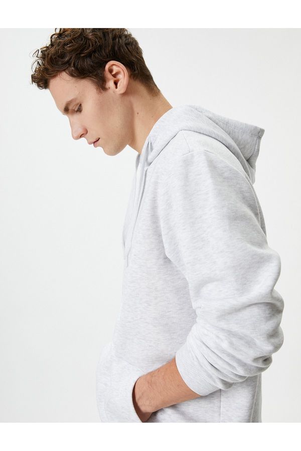 Koton Koton Hooded Sweatshirt Kangaroo Pocket Detail Long Sleeve