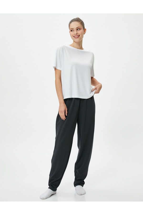 Koton Koton Jogger Pajama Bottoms with Elastic Waist