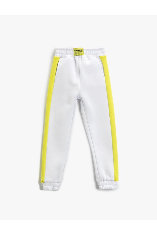 Koton Koton Jogger Sweatpants Color Contrast Pocket Label Detail Elastic Waist