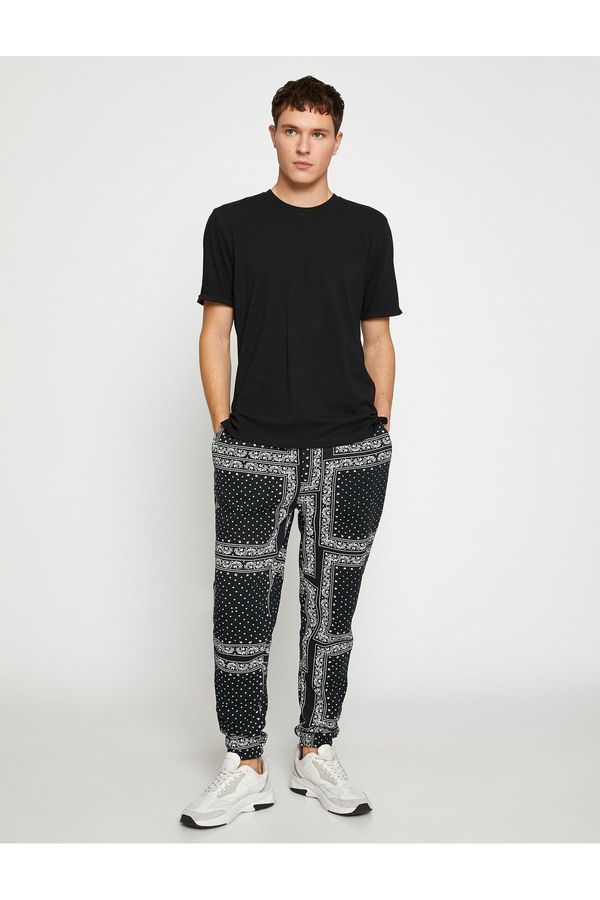 Koton Koton Jogger Sweatpants Floral Printed Laced Waist