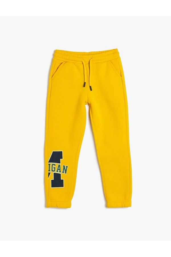 Koton Koton Jogger Sweatpants Tied Waist Print Detailed Pocket