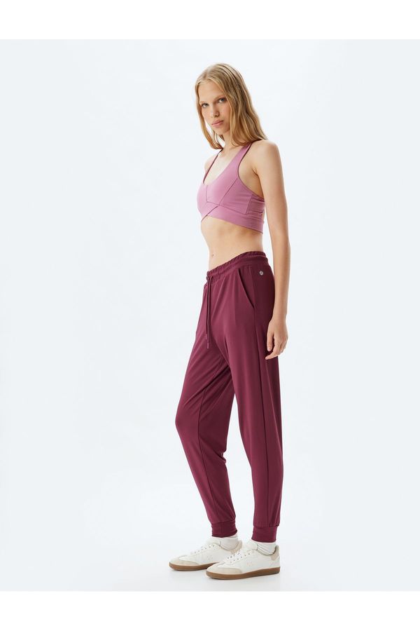 Koton Koton Jogger Sweatpants with Lace Waist Extra High Waist Slim Fit