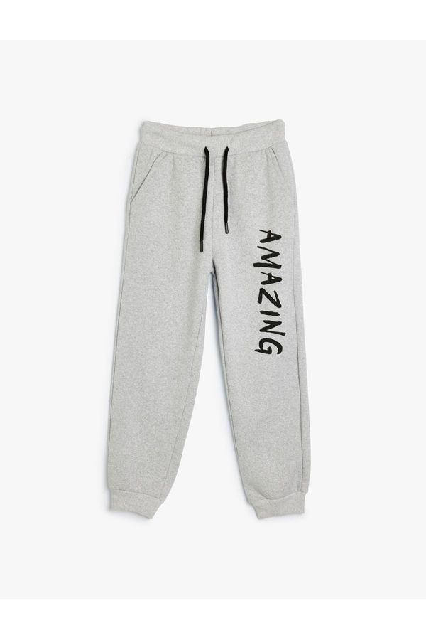 Koton Koton Jogger Sweatpants with Tied Waist and Sports Print Detail