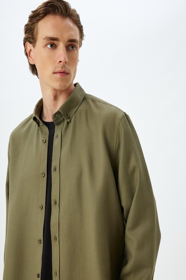 Koton Koton Khaki Men's Adult Shirt