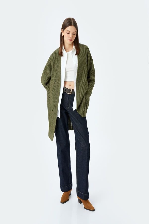 Koton Koton Khaki Women's Cardigan
