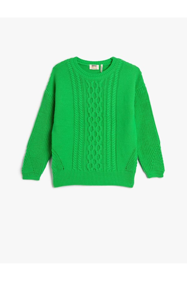 Koton Koton Knit Sweater Long Sleeve Crew Neck