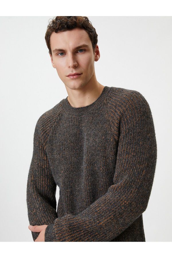 Koton Koton Knitwear Sweater Crew Neck Textured Long Sleeve