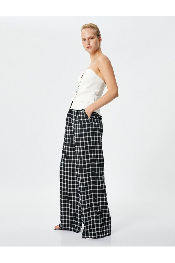 Koton Koton Laced Waist Wide Leg Trousers