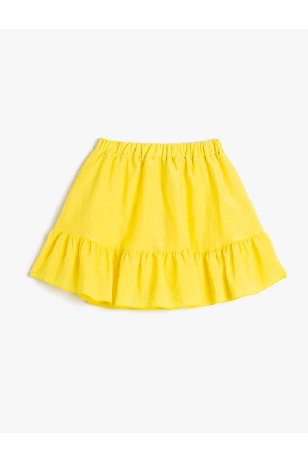 Koton Koton Layered Skirt with Frills, Elastic Waist