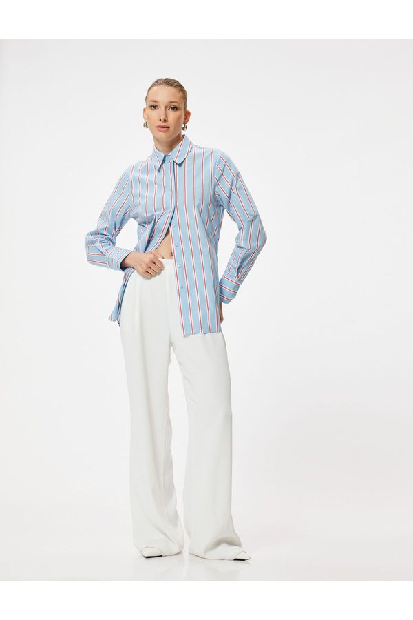 Koton Koton Long Shirt Long Sleeve Classic Collar Cotton