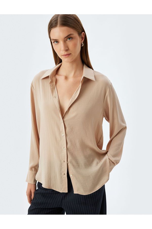 Koton Koton Long Sleeve Shirt Classic Collar Button Down