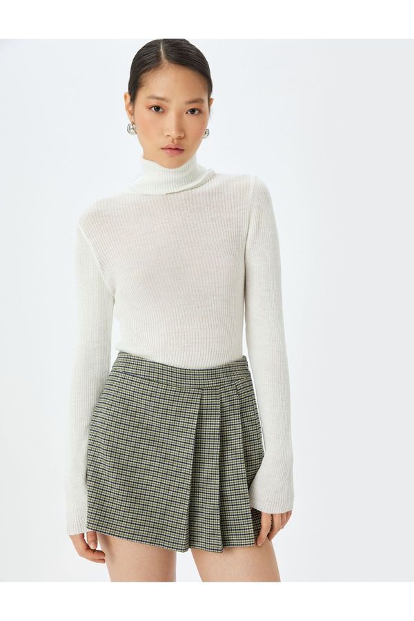 Koton Koton Long Sleeve Wool Blend Turtleneck Knit Sweater
