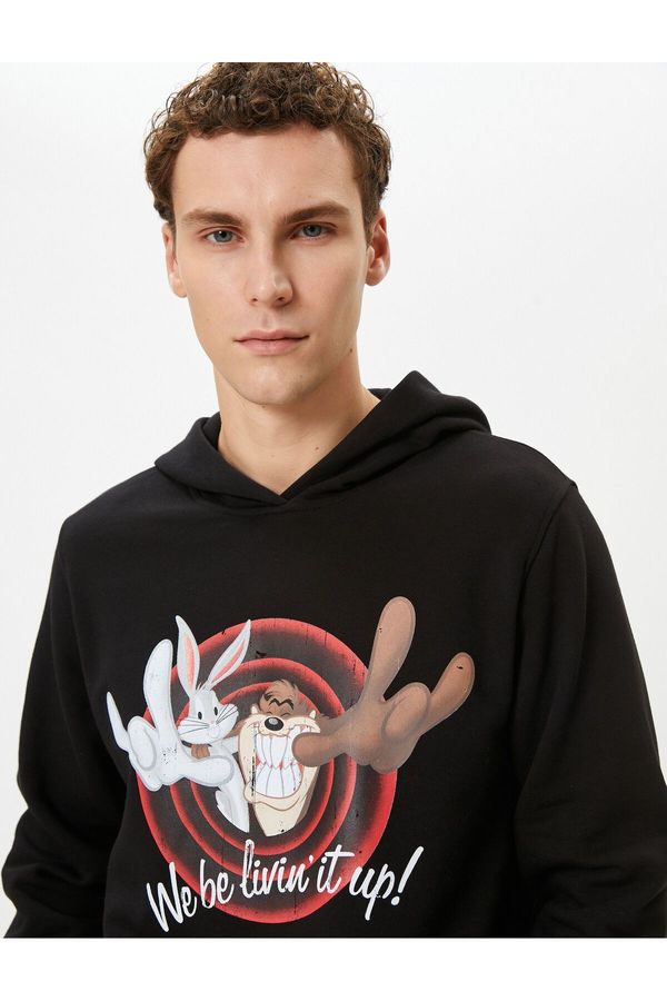 Koton Koton Looney Tunes Hooded Sweatshirt Licensed Printed